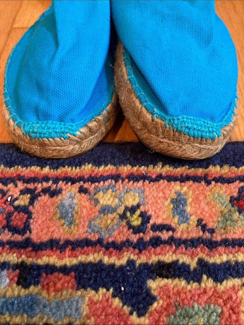NWT Blue Canvas Espadrilles